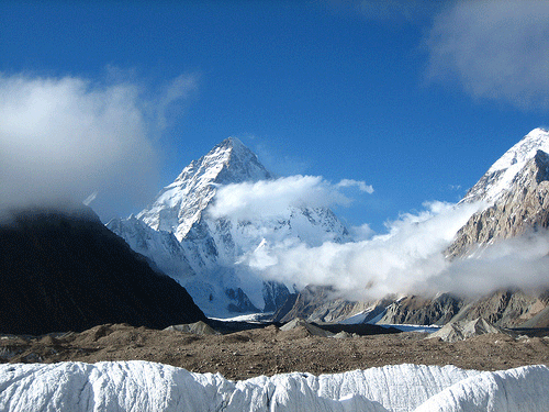 A rare picture of  K2 Mountain