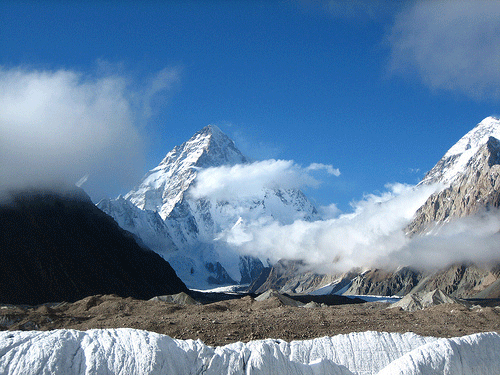 A rare picture of K2 Mountain