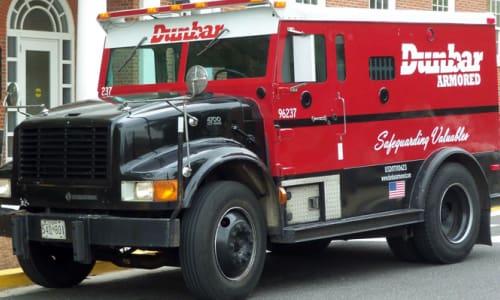A Dunbar Armored jeep involved in one of the greatest robberies in history