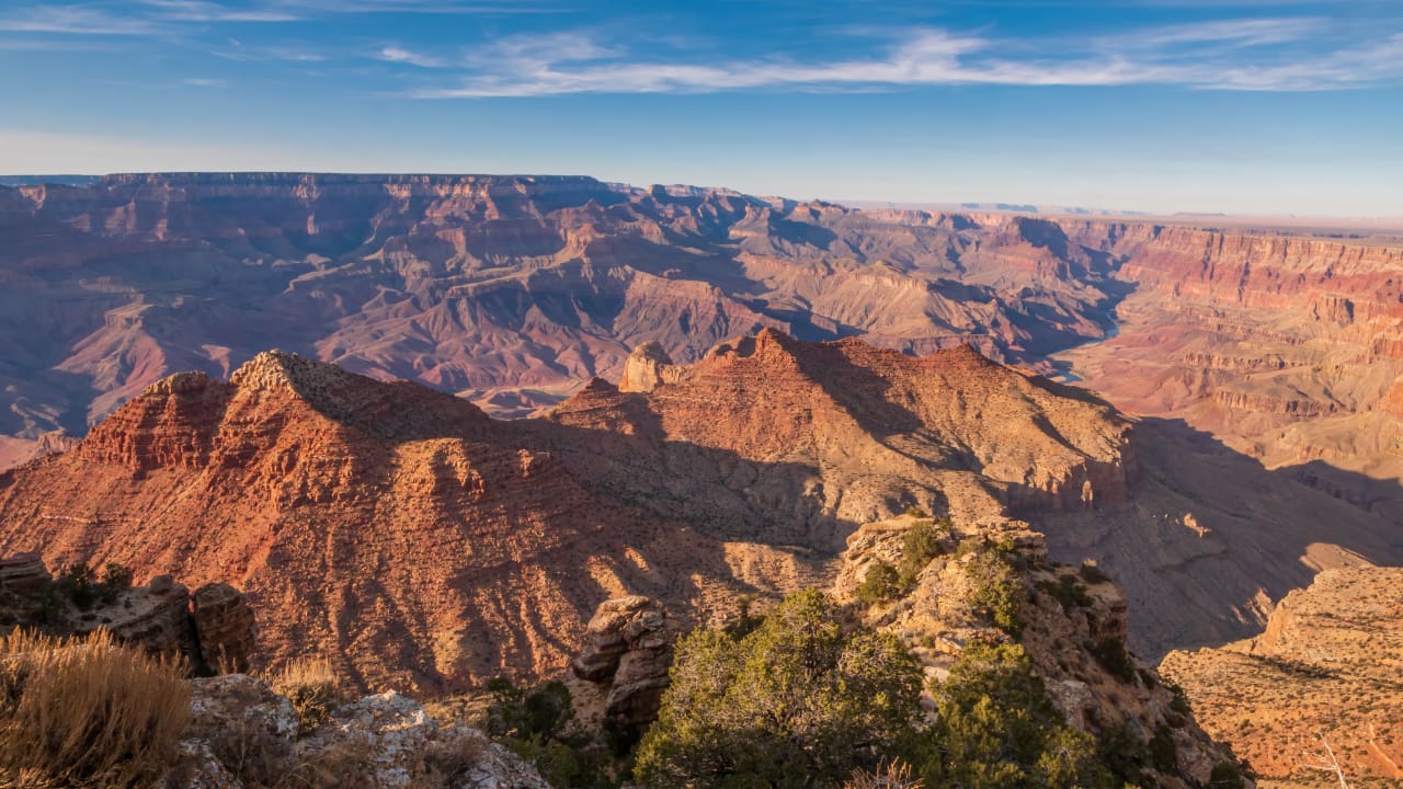 Aerial view of Grand Canyon National Park in the USA