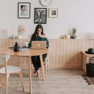 A Women Running a Business from Home
