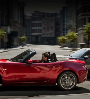 Red Mazda Miata MX5 Convertible