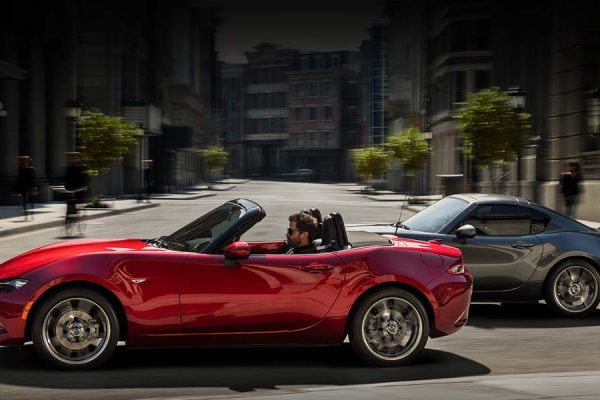 Red Mazda Miata MX5 Convertible
