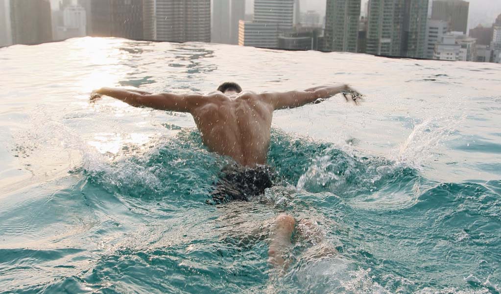 Man doing Swimming