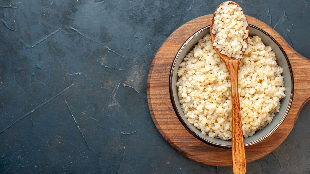 Top view of Arborio Rice 