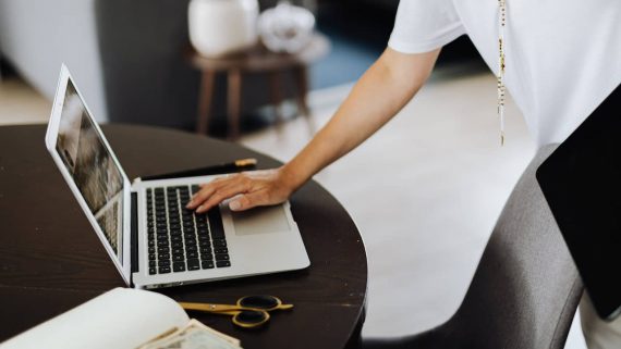 Man Working on Laptop