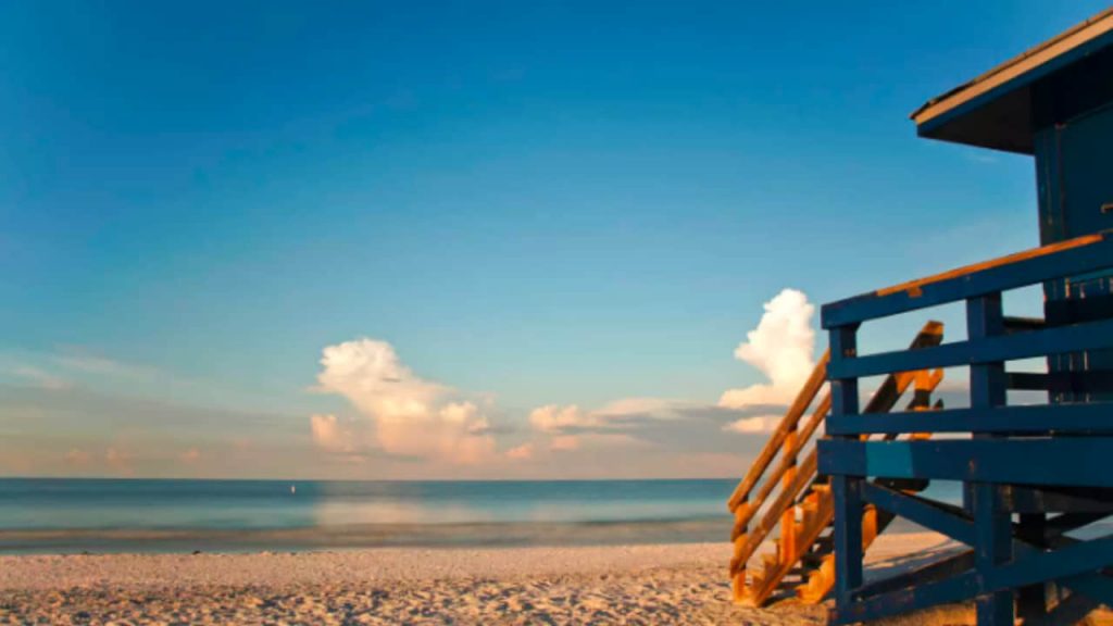 small wooden house at the beach