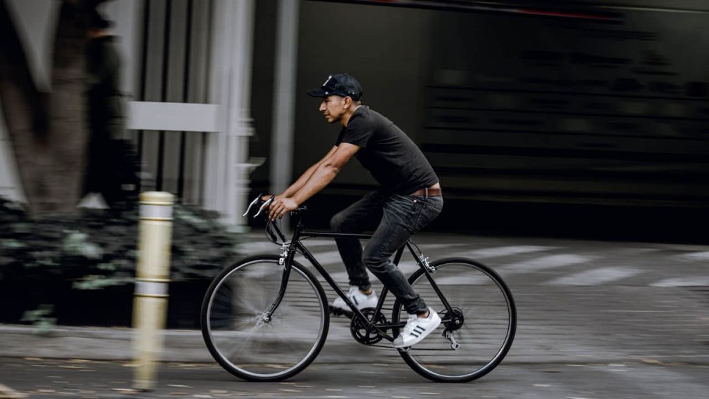 man riding bicycle