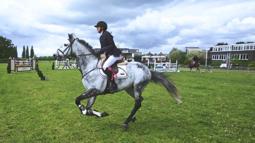 woman riding a horse