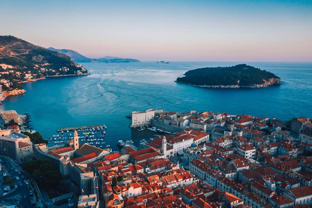 Dubrovnik Croatia arial view