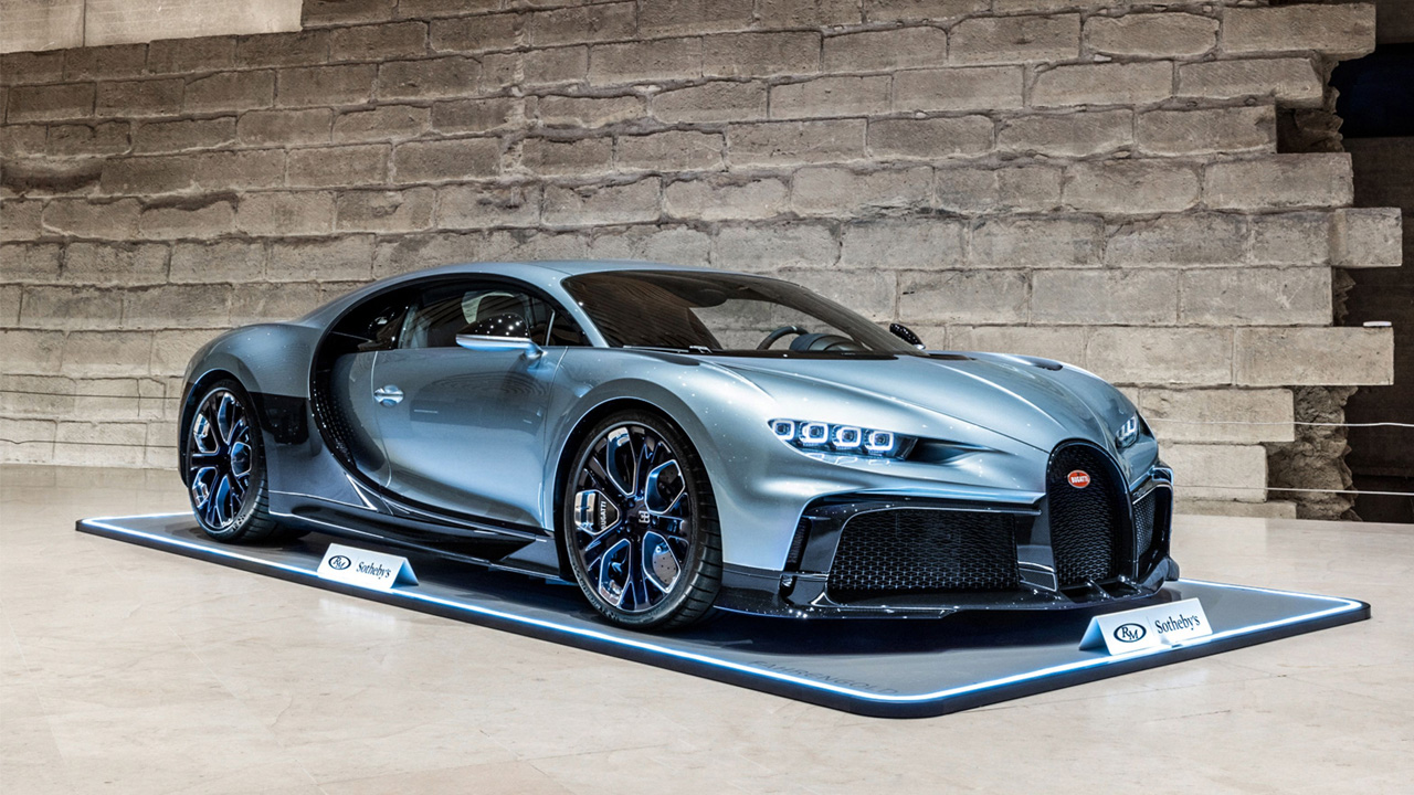 unique design of Bugatti Chiron Profilée
