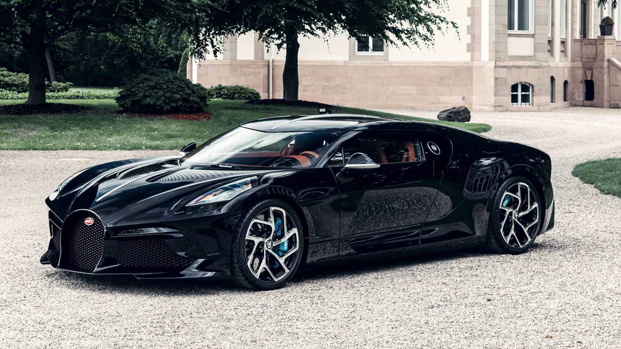 jet black Bugatti La Voiture Noire