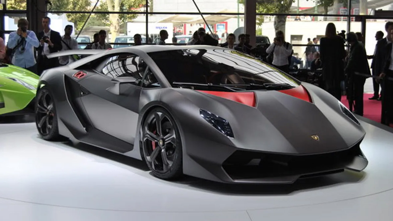 Lamborghini Sesto Elemento exhibiting its unique design at some show