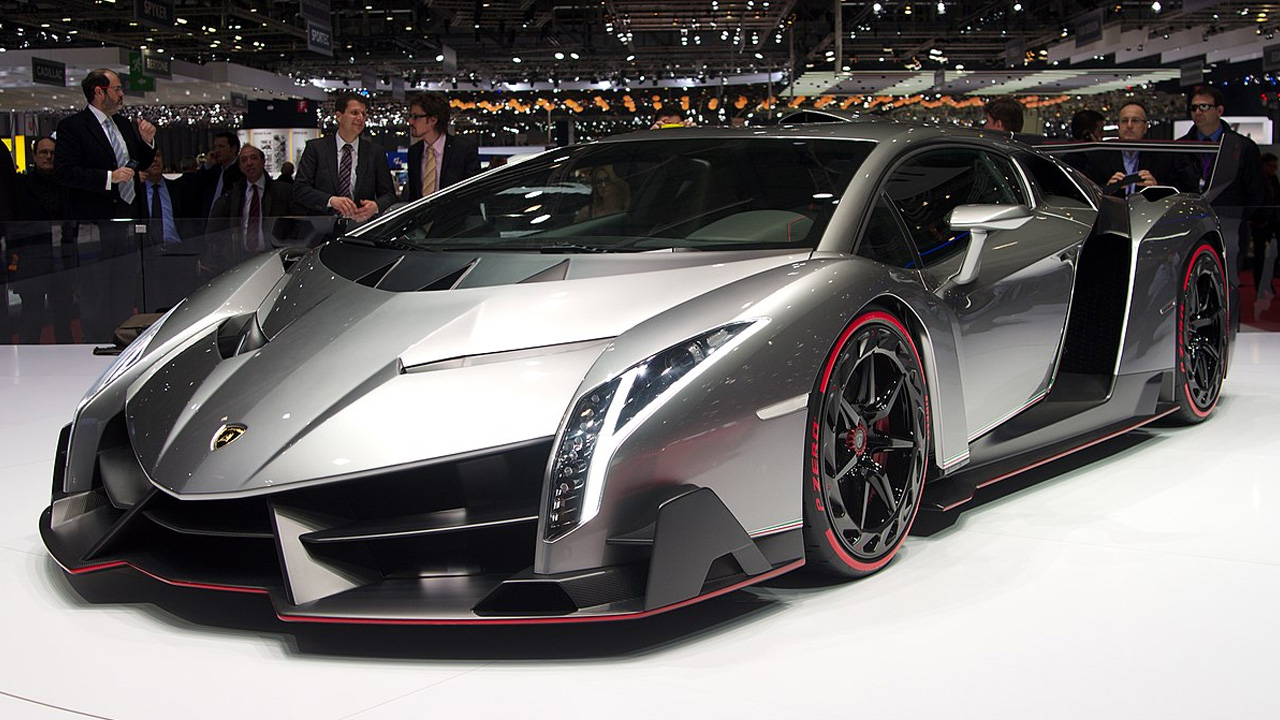 Lamborghini Veneno most luxurious and expensive car exhibition click