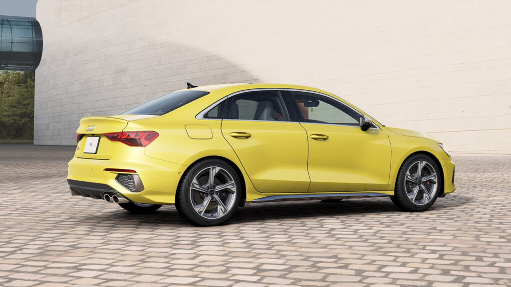 Audi S3 in yellow color