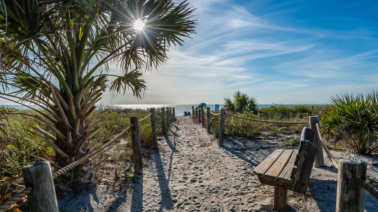 famous LGBTQ+ beach Lido Key Beach is situated in Sarasota