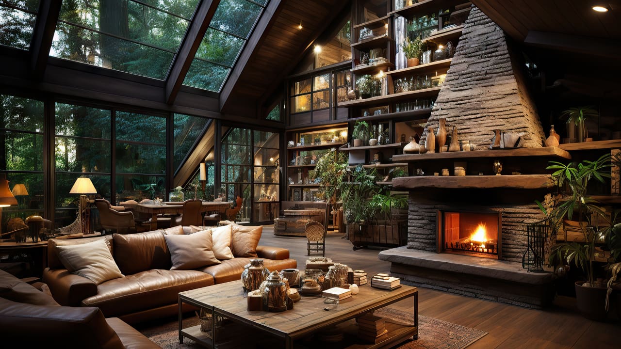 Cozy and lively home interior design