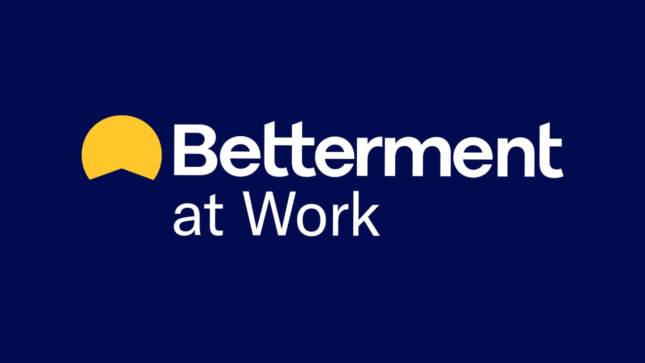 Logo of the fintech company Betterment with blue background