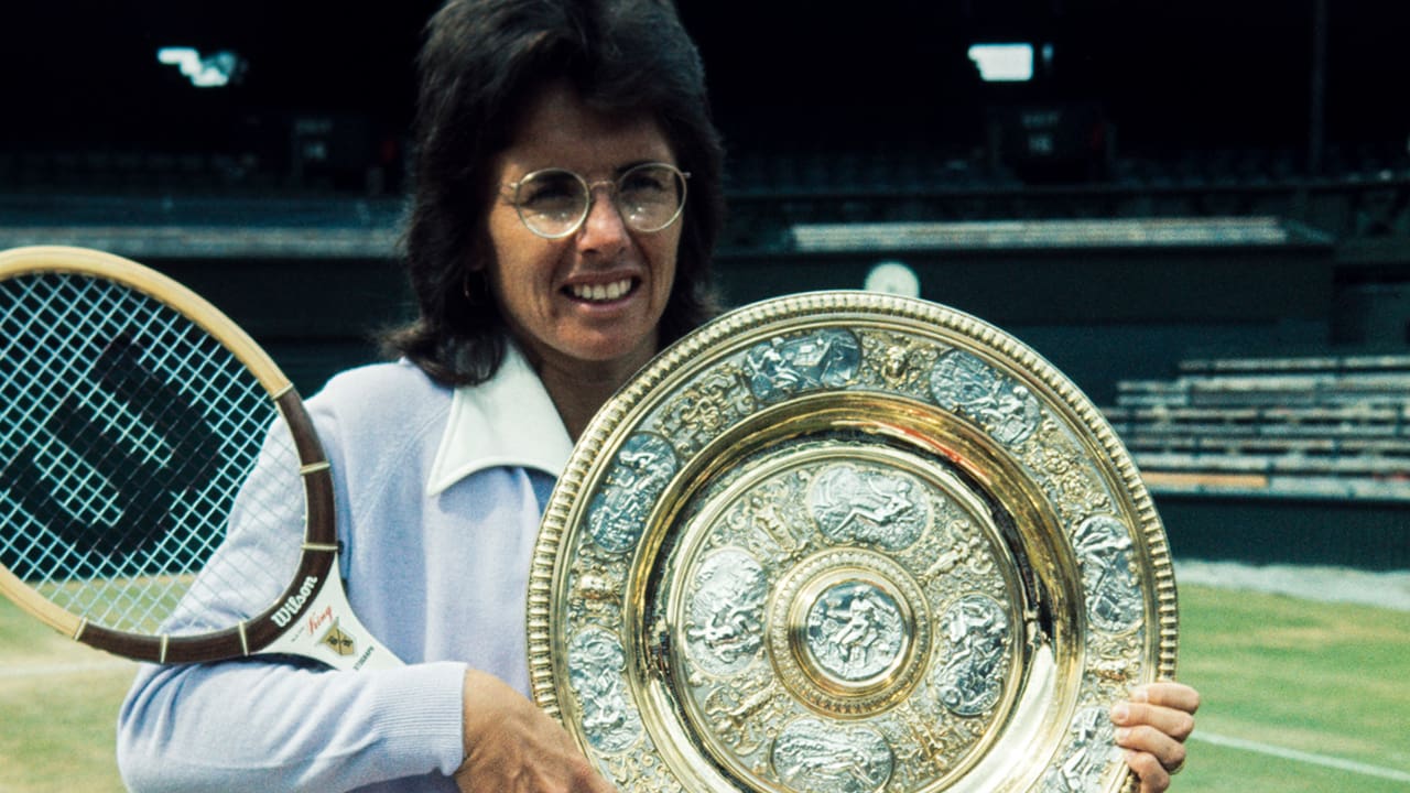 Billie Jean King is a tennis player and holding a grand slam title