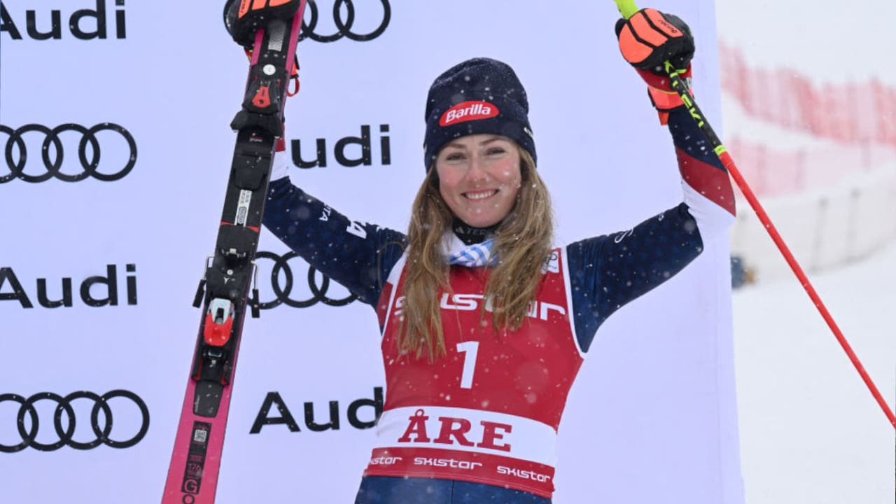 Mikaela Shiffrin is in the top list of women in sports who is cheering after winning