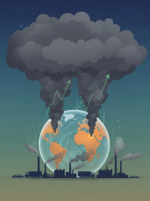 Earth is heating up due to carbon emission