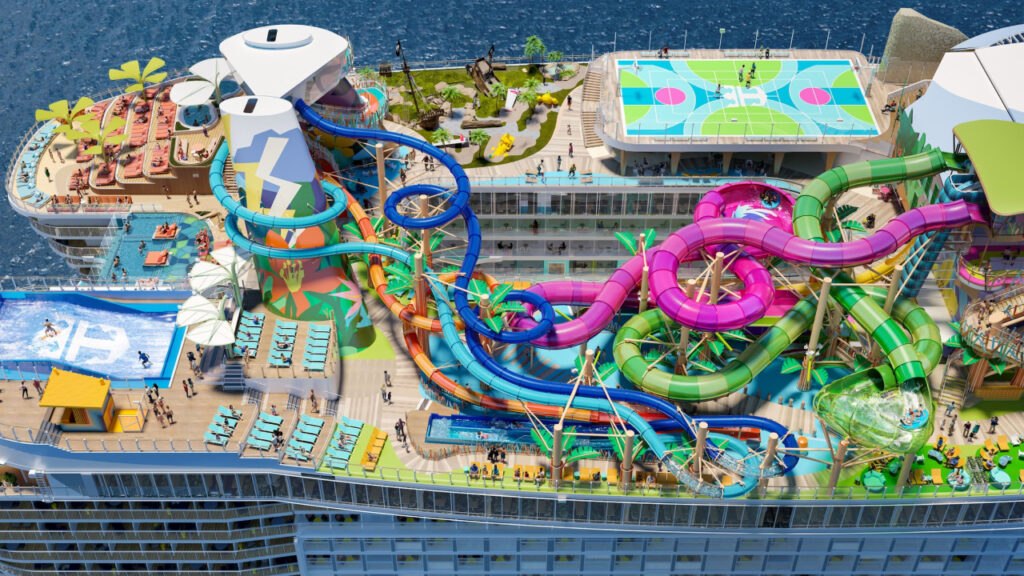 Top view of icon of the seas
