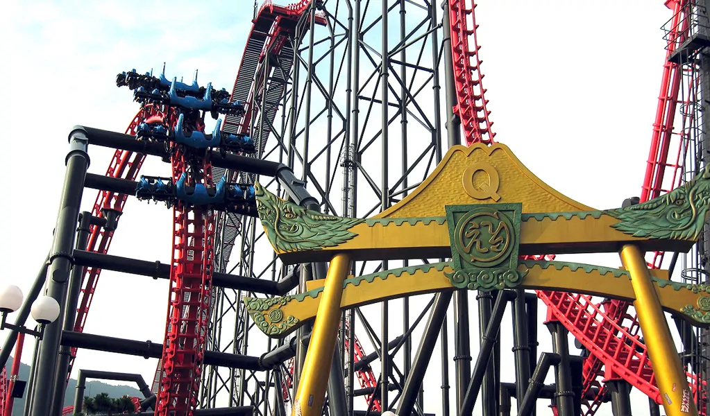 X2 roller coaster Los Angeles