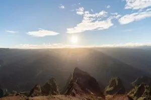 Waimea Canyon’s Cliffs Sunset