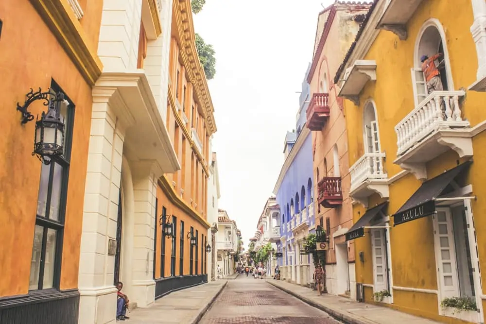 Cartagena Colombia a famous street solo travel destinations