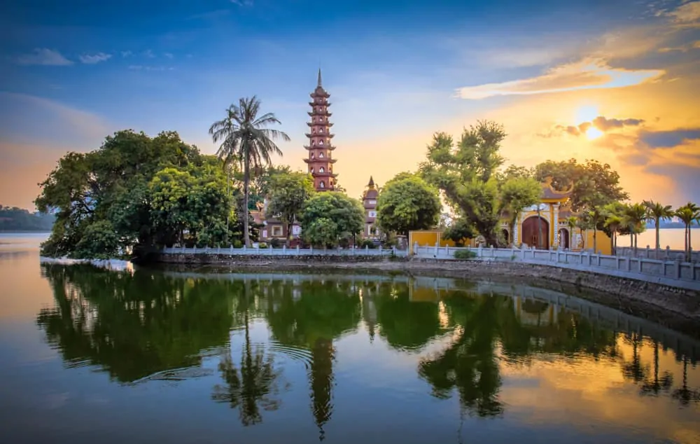 Hanoi Vietnam sunset view