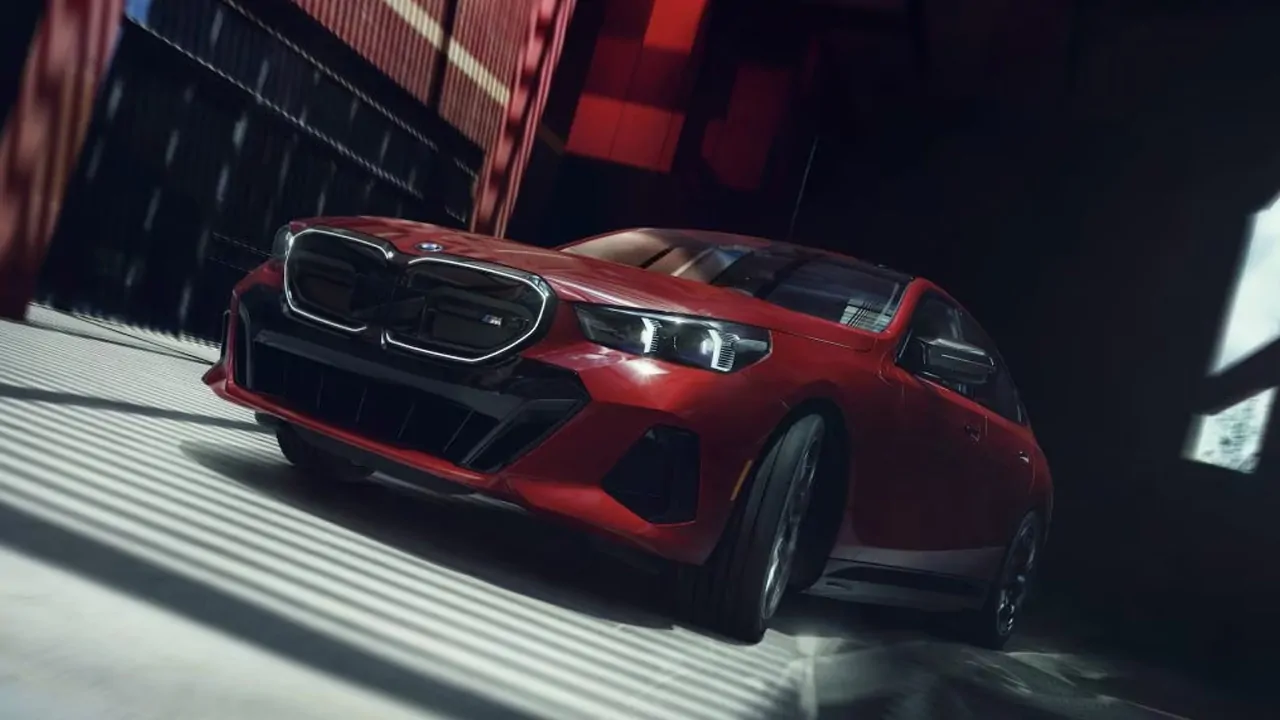BMW i5 in red blood color