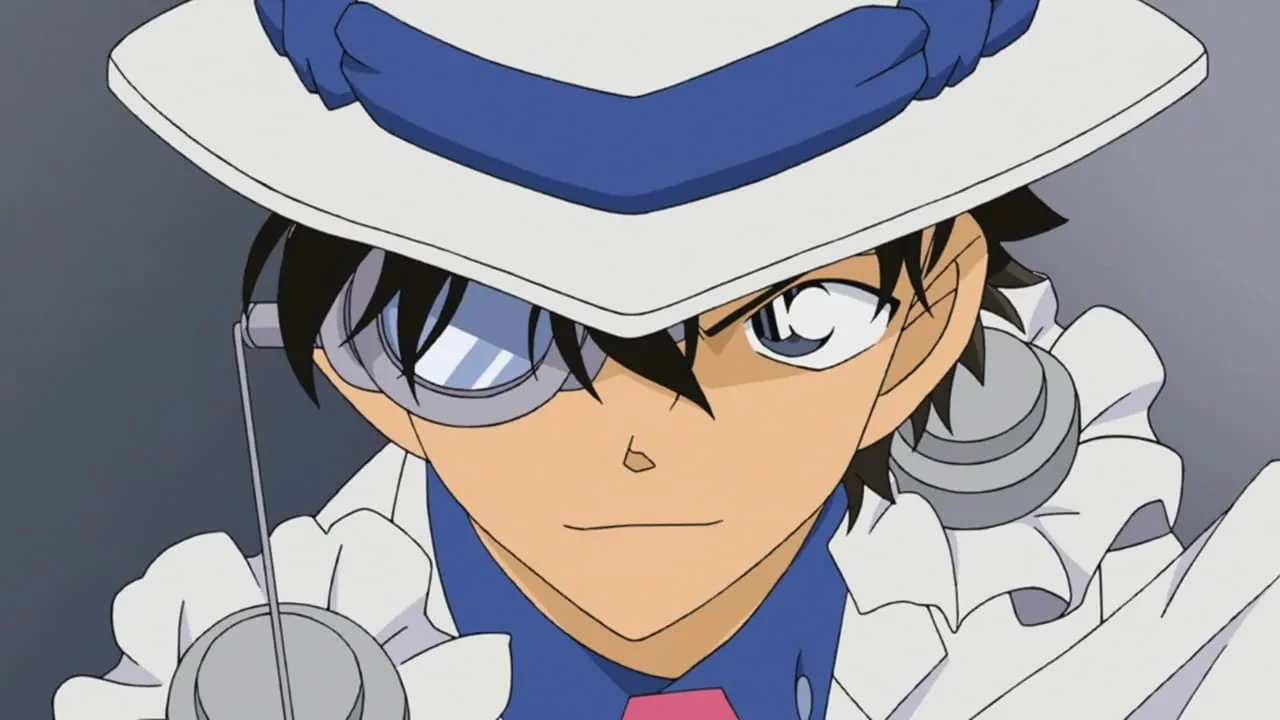 A close-up of Kaitou Kid is one of the coolest and most famous fictional thieves