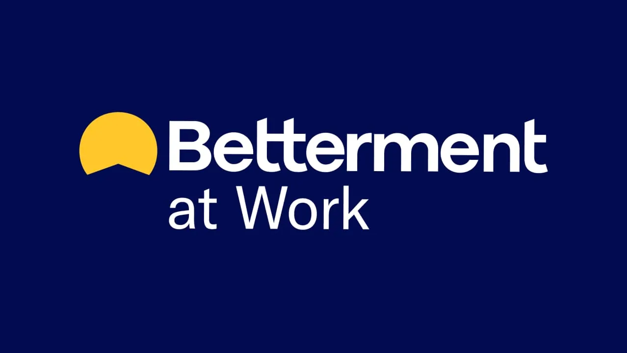 Logo of the fintech company Betterment with blue background