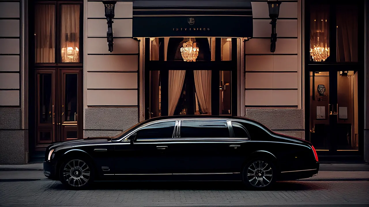 Mercedes-Maybach Exelero standing in front of a building, which is one of the expensive sports cars